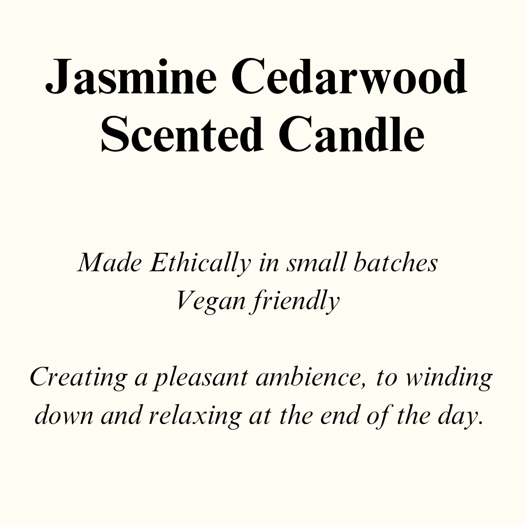 Jasmine Cedarwood Scented Candle