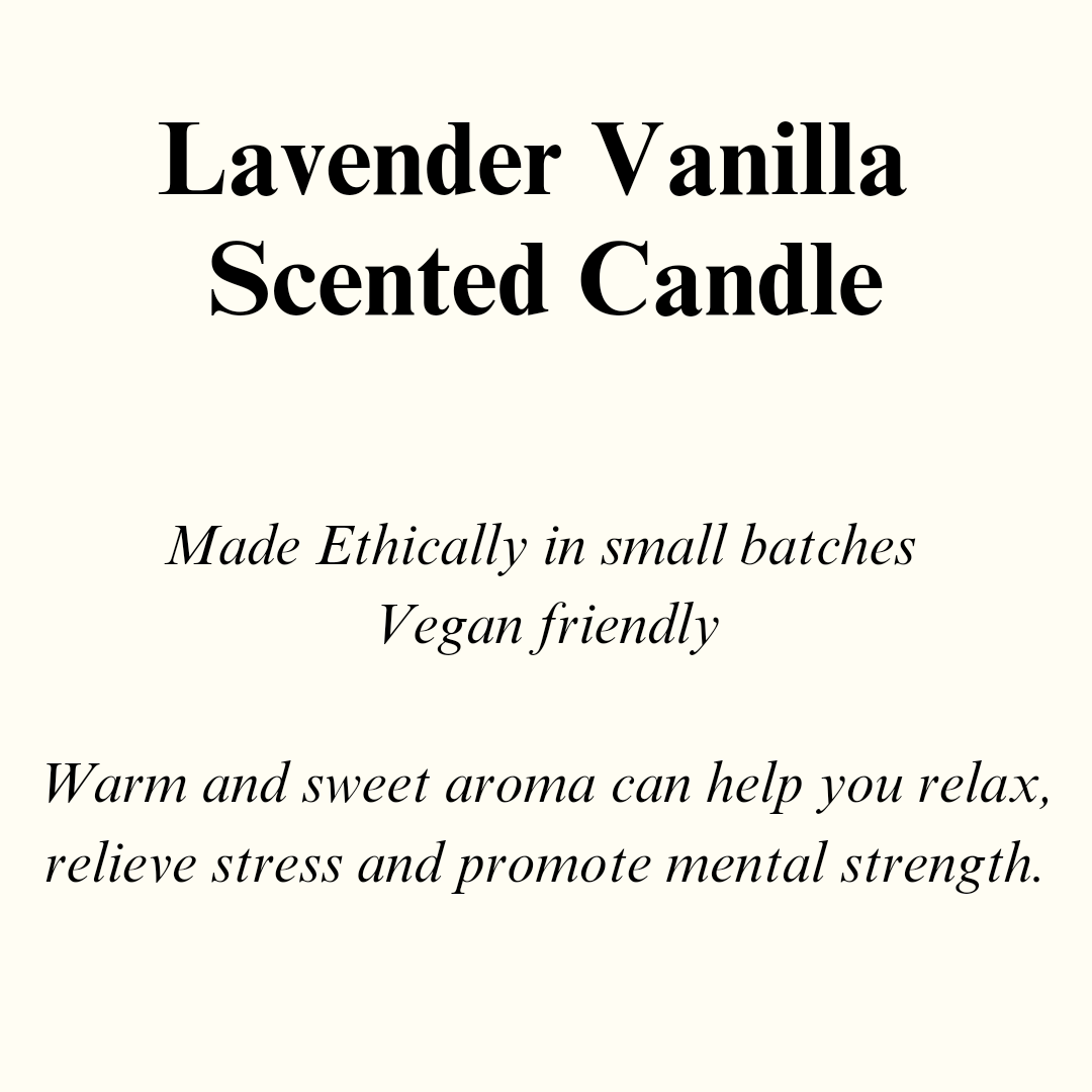 Lavender Vanilla Scented Candle (Jar)