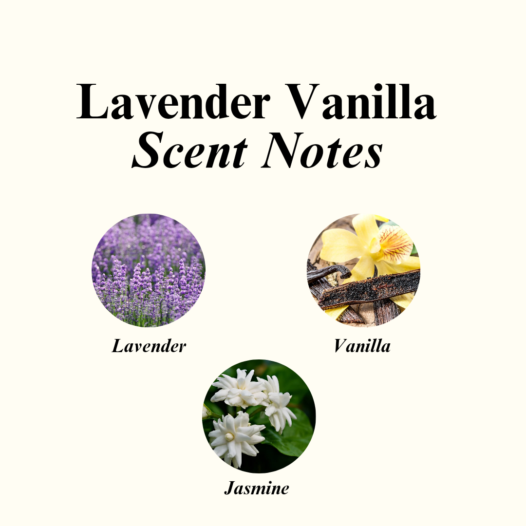 Lavender Vanilla Scented Candle (Jar)