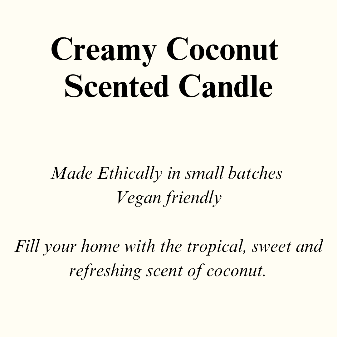 Creamy Coconut Scented Candle (Jar)
