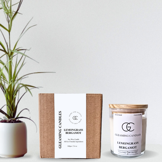 Lemongrass Bergamot Scented Candle (Jar)