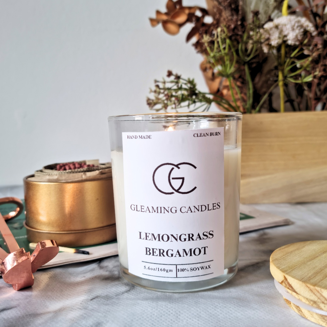 Lemongrass Bergamot Scented Candle (Jar)