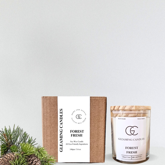 Forest Fresh Scented Candle (Glass)