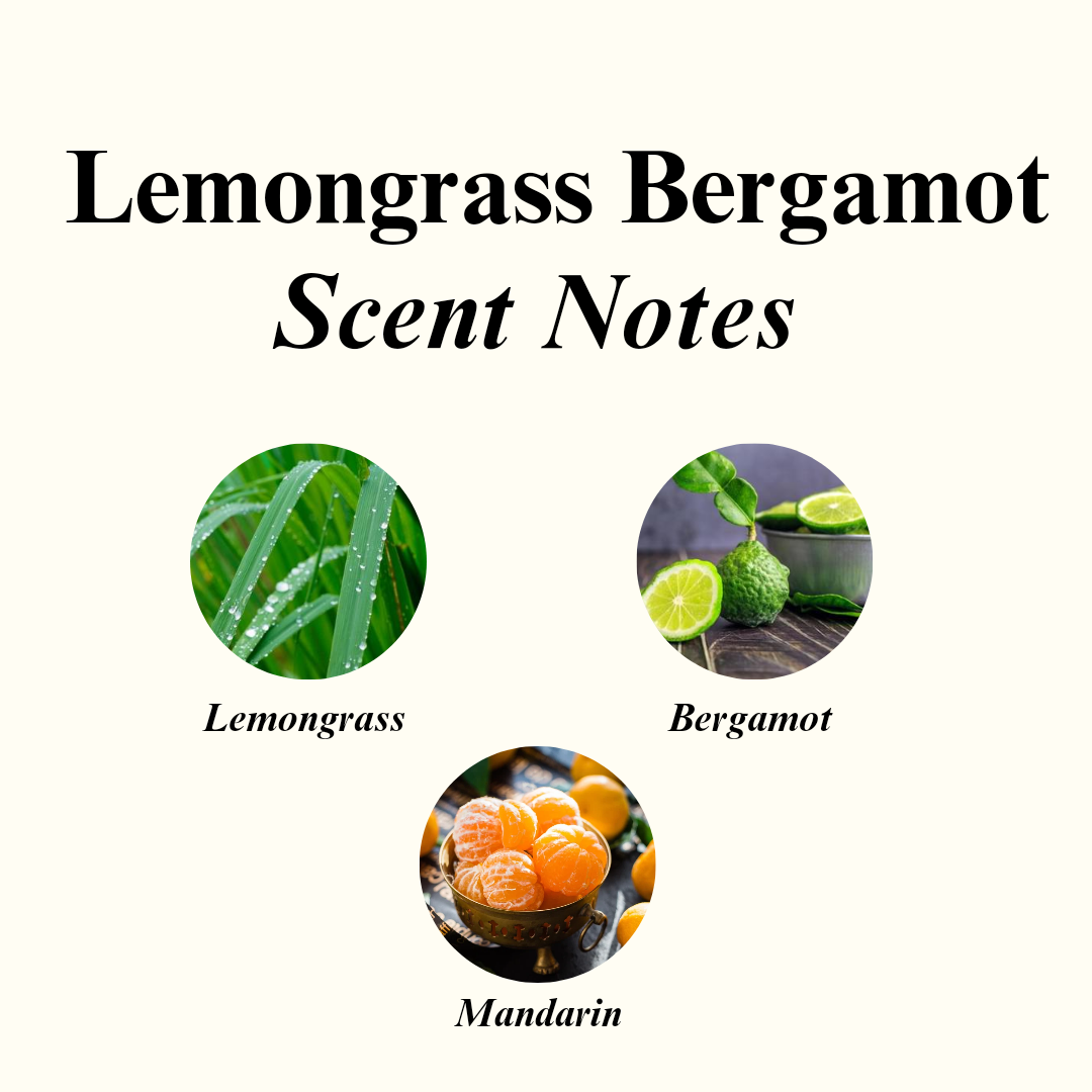 Lemongrass Bergamot Scented Candle (Jar)