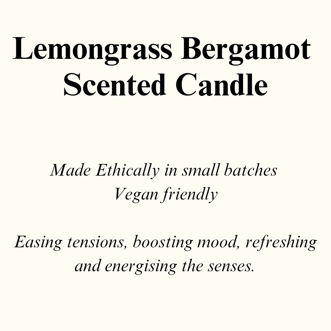 Lemongrass Bergamot Scented Candle (Jar)