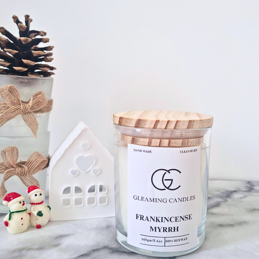 Frankincense Myrrh Scented Candle (Glass)