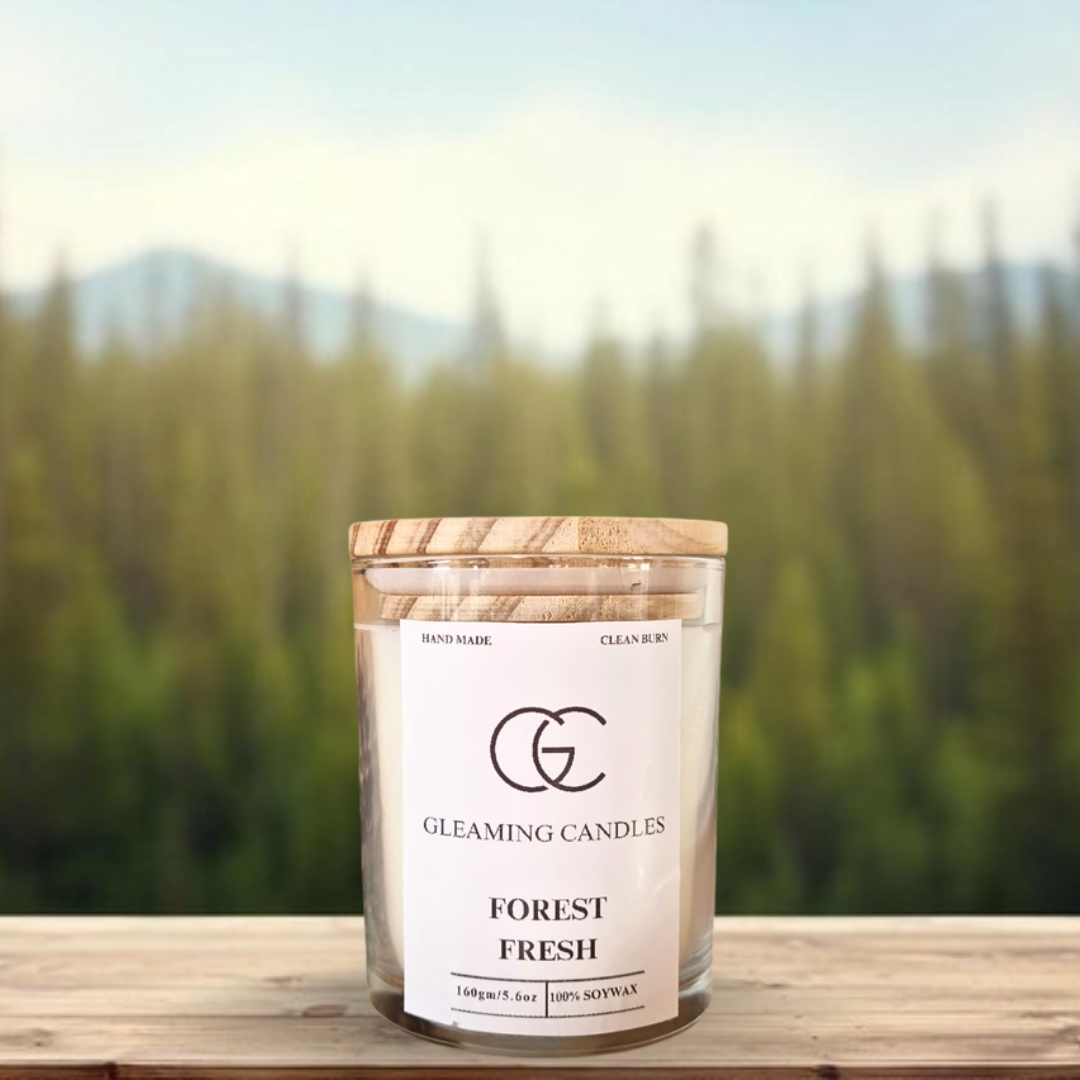 Forest Fresh Scented Candle (Glass)