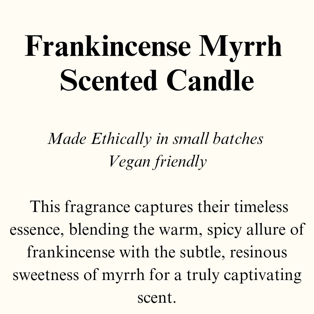 Frankincense Myrrh Scented Candle (Glass)